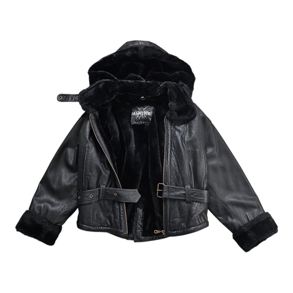 Vintage Women’s Black Leather Winter Jacket - Picture 7 of 12